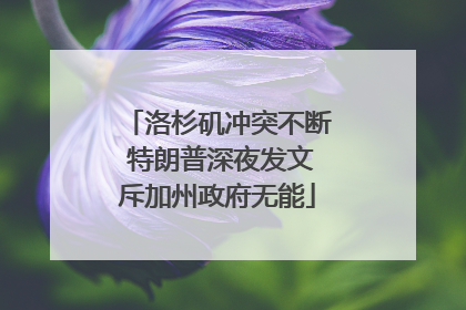 洛杉矶冲突不断 特朗普深夜发文斥加州政府无能