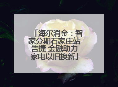 海尔消金：智家分期石家庄站告捷 金融助力家电以旧换新