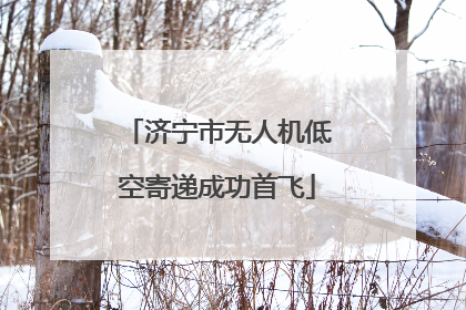 济宁市无人机低空寄递成功首飞