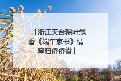 浙江天台粽叶飘香《端午家书》情牵归侨侨眷