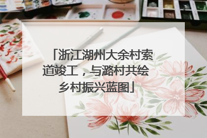 浙江湖州大余村索道竣工，与潞村共绘乡村振兴蓝图