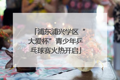 浦东浦兴学区“大爱杯”青少年乒乓球赛火热开启