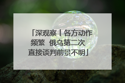 深观察丨各方动作频繁  俄乌第二次直接谈判前景不明