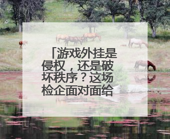 游戏外挂是侵权，还是破坏秩序？这场检企面对面给出答案→