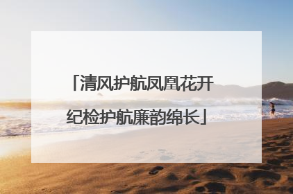 清风护航凤凰花开 纪检护航廉韵绵长