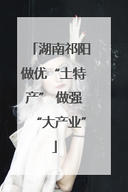 湖南祁阳做优“土特产” 做强“大产业”