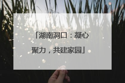 湖南洞口：凝心聚力，共建家园