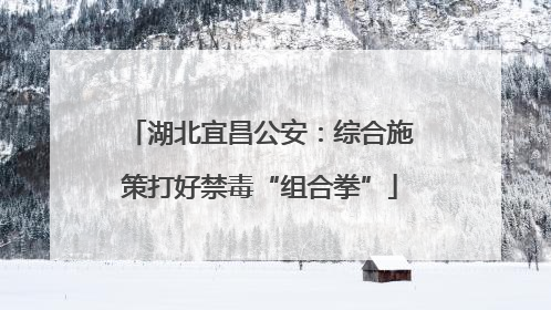 湖北宜昌公安：综合施策打好禁毒“组合拳”