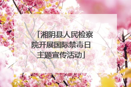 湘阴县人民检察院开展国际禁毒日主题宣传活动