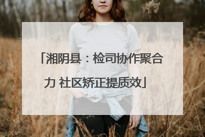 湘阴县：检司协作聚合力 社区矫正提质效