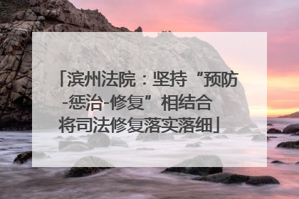 滨州法院：坚持“预防-惩治-修复”相结合 将司法修复落实落细