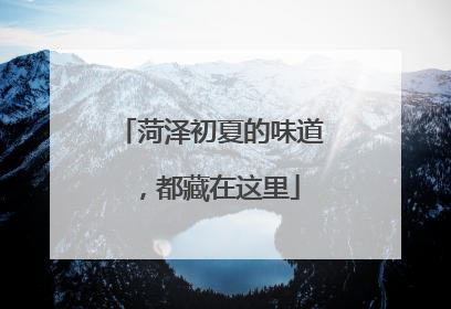 菏泽初夏的味道，都藏在这里