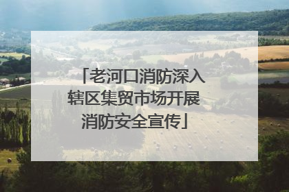 老河口消防深入辖区集贸市场开展消防安全宣传