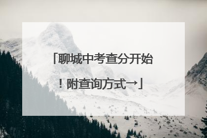 聊城中考查分开始！附查询方式→