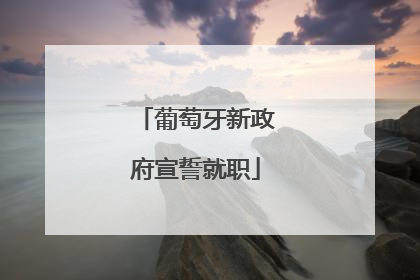 葡萄牙新政府宣誓就职
