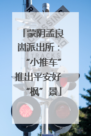 蒙阴孟良崮派出所：“小推车”推出平安好“枫”景