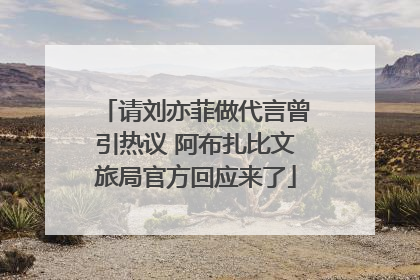 请刘亦菲做代言曾引热议 阿布扎比文旅局官方回应来了