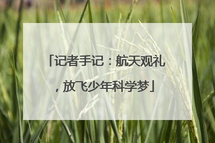 记者手记：航天观礼，放飞少年科学梦