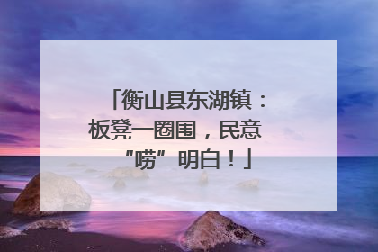 衡山县东湖镇：板凳一圈围，民意“唠”明白！