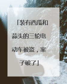 装有西瓜和蒜头的三轮电动车被盗，案子破了