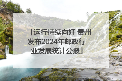 运行持续向好 贵州发布2024年邮政行业发展统计公报