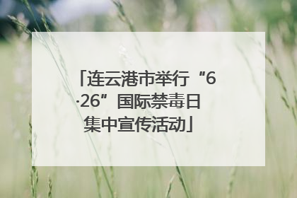 连云港市举行“6·26”国际禁毒日集中宣传活动