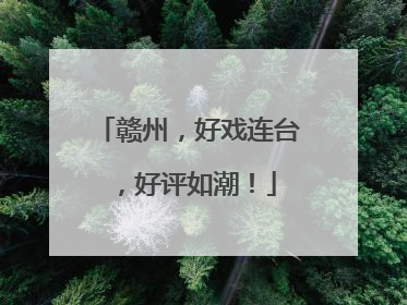 赣州，好戏连台，好评如潮！