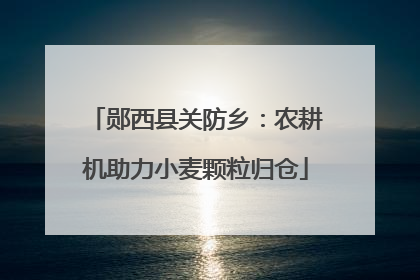 郧西县关防乡：农耕机助力小麦颗粒归仓