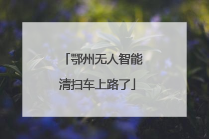 鄂州无人智能清扫车上路了