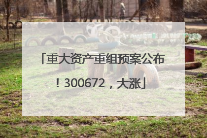重大资产重组预案公布！300672，大涨