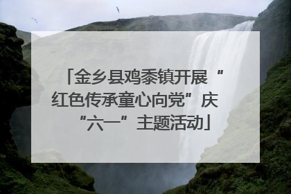 金乡县鸡黍镇开展“红色传承童心向党”庆“六一”主题活动