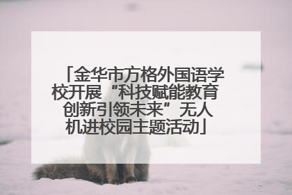 金华市方格外国语学校开展“科技赋能教育 创新引领未来”无人机进校园主题活动