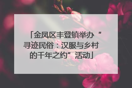 金凤区丰登镇举办“寻迹民俗：汉服与乡村的千年之约”活动