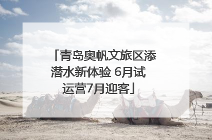青岛奥帆文旅区添潜水新体验 6月试运营7月迎客