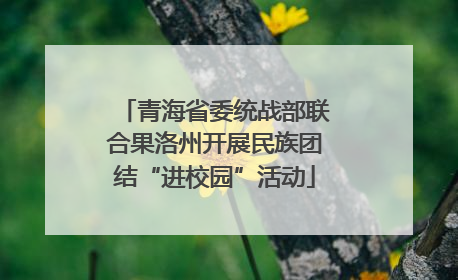 青海省委统战部联合果洛州开展民族团结“进校园”活动