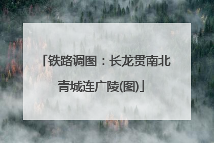 铁路调图：长龙贯南北 青城连广陵(图)