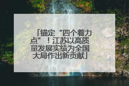 锚定“四个着力点”！江苏以高质量发展实绩为全国大局作出新贡献