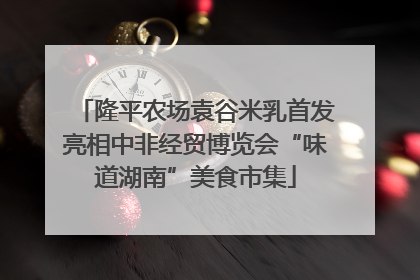 隆平农场袁谷米乳首发亮相中非经贸博览会“味道湖南”美食市集