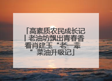 高素质农民成长记丨老油坊飘出青春香 看肖建玉“老一辈”菜油升级记