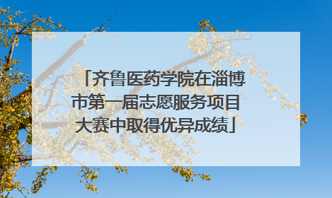 齐鲁医药学院在淄博市第一届志愿服务项目大赛中取得优异成绩