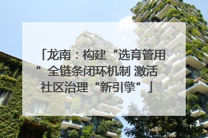 龙南：构建“选育管用”全链条闭环机制 激活社区治理“新引擎”