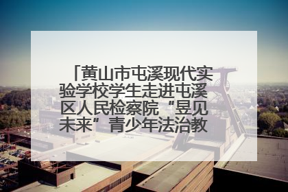 黄山市屯溪现代实验学校学生走进屯溪区人民检察院“昱见未来”青少年法治教育宣传基地