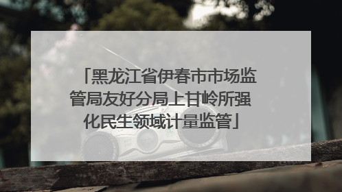 黑龙江省伊春市市场监管局友好分局上甘岭所强化民生领域计量监管