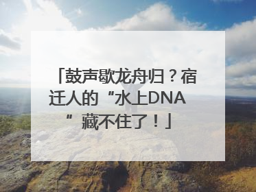 鼓声歇龙舟归？宿迁人的“水上DNA”藏不住了！
