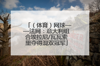 （体育）网球——法网：意大利组合埃拉尼/瓦瓦索里夺得混双冠军