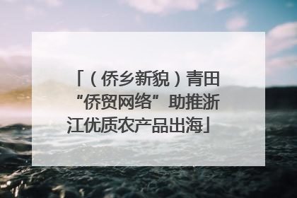 （侨乡新貌）青田“侨贸网络”助推浙江优质农产品出海