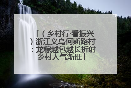 （乡村行·看振兴）浙江义乌何斯路村：龙粽越包越长折射乡村人气渐旺