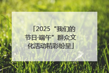 2025“我们的节日·端午”群众文化活动精彩纷呈