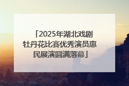 2025年湖北戏剧牡丹花比赛优秀演员惠民展演圆满落幕