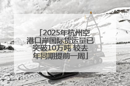 2025年杭州空港口岸国际货运量已突破10万吨 较去年同期提前一周